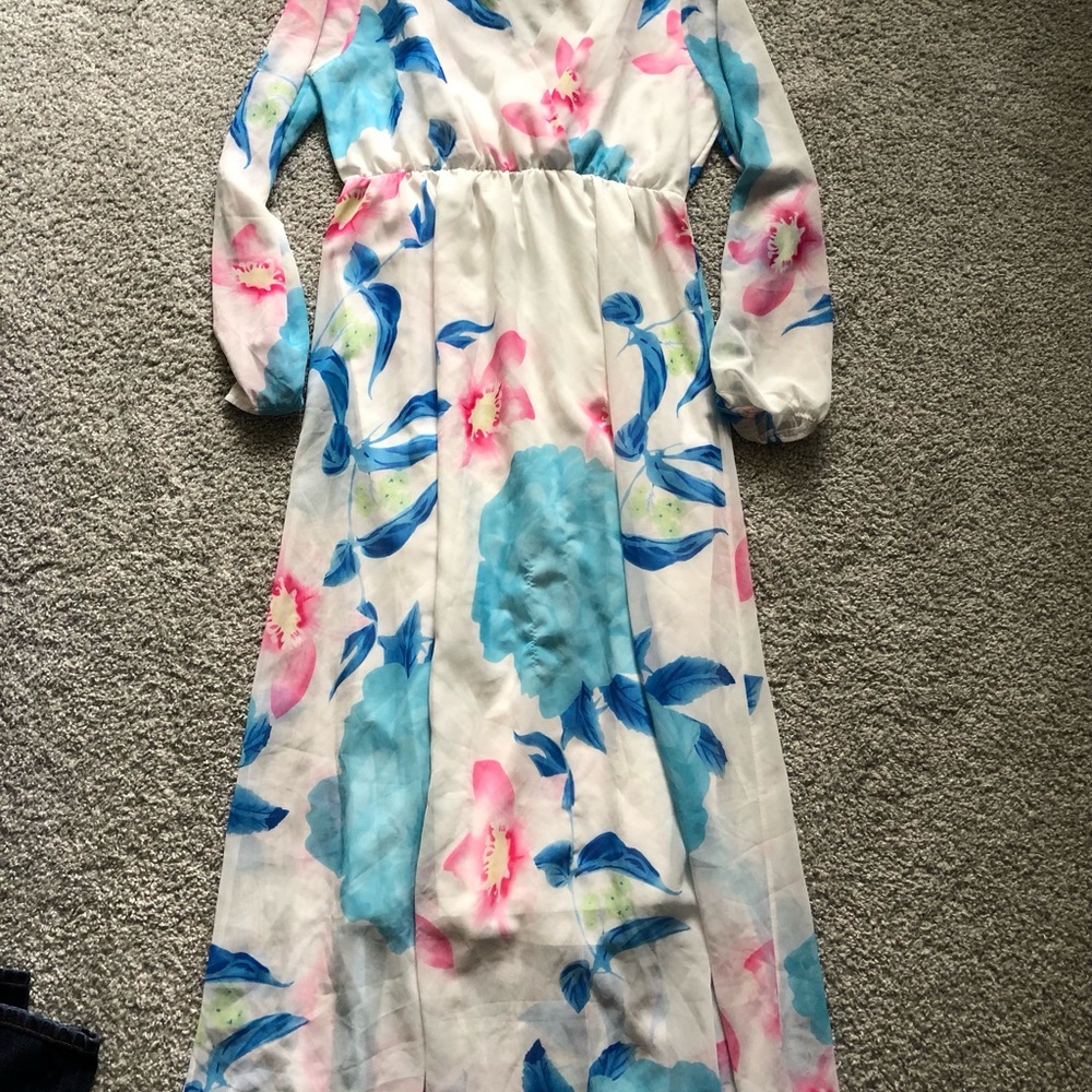 Floral Long Sleeve Maxi Dress